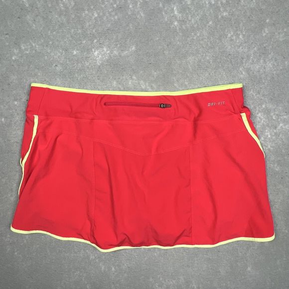 Nike Pink Yellow Running Skirt with Built-in Shorts 453694-617 Women’s Size: L - Picture 8 of 16
